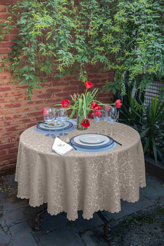 Toalha De Mesa Rafimex Toalha De Mesa Geométrico Redonda - 20cm X 30cm
