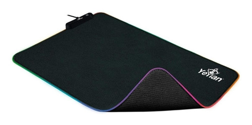 Imagen 2 de 4 de Mouse Pad gamer YeYian 2035 Krieg de sintético, silicona y metal 444mm x 355mm x 3mm negro