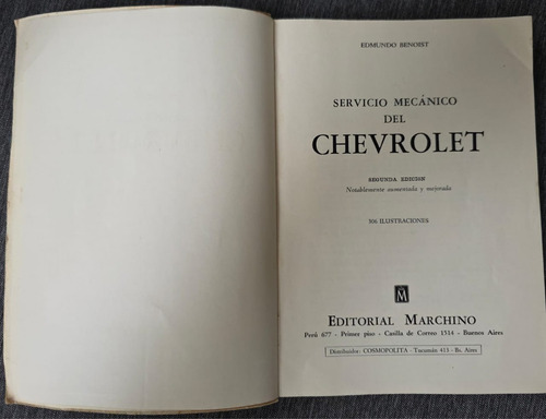 Libro Antiguo Servicio Mecanico Del Chevrolet (Usado)
