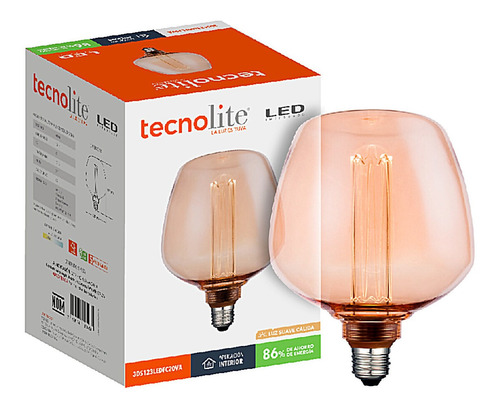 Lampara De Led Vintage Copa E27 Cálido 3.5w 120lm Tecnolite