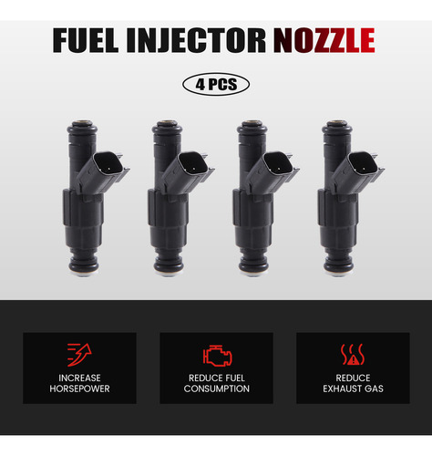 P Juego De 4 Inyectores De Combustible Queenly 0280156154