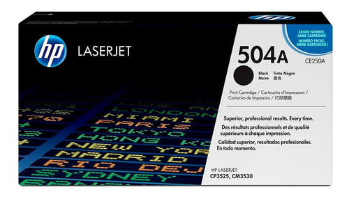Hp Toner 504a Ce250a Negro Para Hp Laserjet Color Cm3