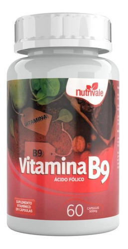 Vitamina B9 (ácido fólico) 60 cápsulas - Nutrivale