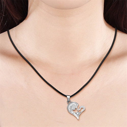 Collar Con Colgante De Diamante En Forma De Corazón Para Muj