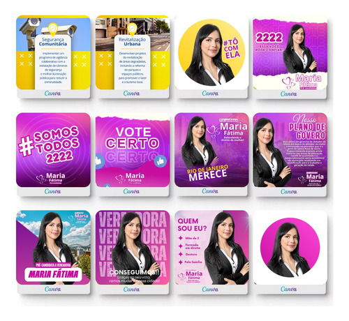 + De 40 Artes Editáveis Canva Política ,eleições