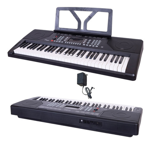 Teclado 61 Teclas Sensitivo 5/8 Parquer K180bk +fuente + Sop