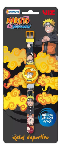Reloj Digital De Tapimovil Naruto Shippuden Infantil 6604