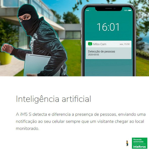 Imagem 2 de 6 de Im5 S Câmera Wi-fi Intelbras Externa Inteligente