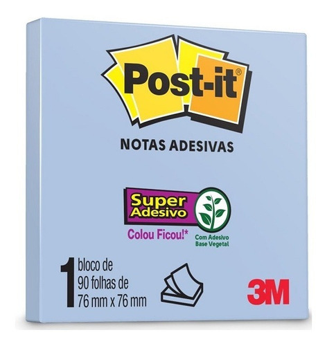 Bloco Post-it 654 - Lilac - Com 90 Folhas - 3m