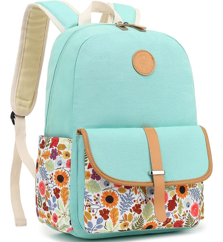 Leaper Canvas Mochila Escolar Para Niñas Bolsa Portátil Bols