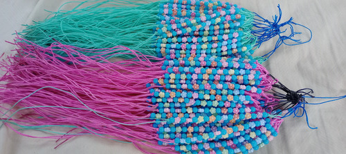 Pulseras X 50 Infantiles Plastico Y Mostacillas Playeras Agua 14 Cm