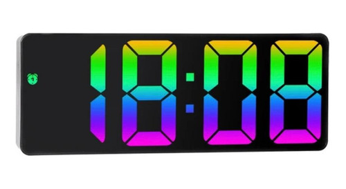 Reloj Despertador Digital Led De Escritorio Multicolor