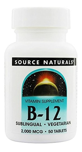 Source Naturals  vitamina B12 sublingual 2000 mcg., 2107800