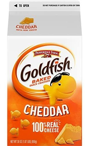 Pepperidge Farm Goldfish Cheddar Galletas, 30 Onza Cartón, 6