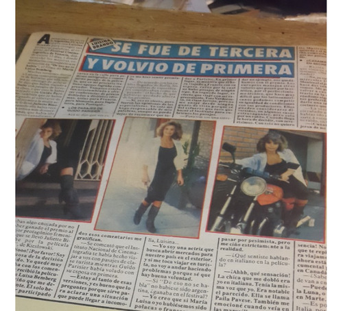 Revista Flash N° 695 Año 1993 Luisina Brendo Regreso