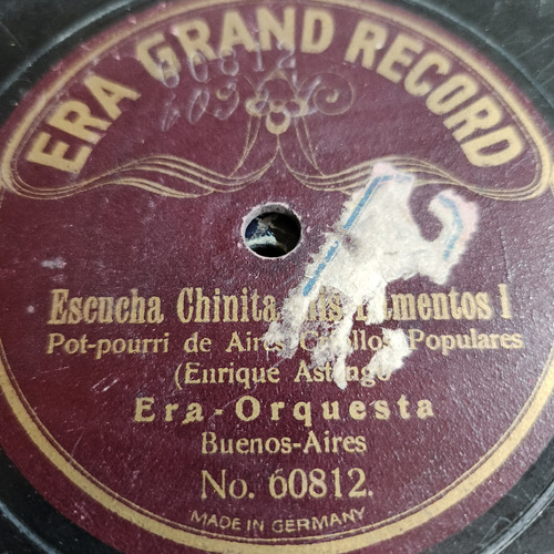 Pasta Era Orquesta Era Grand Record C604