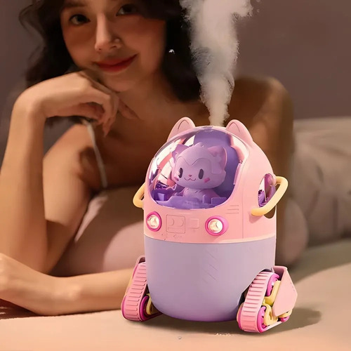 Humidificador Inteligente Difusor Led y Astronautas Rosa Judeng N5514