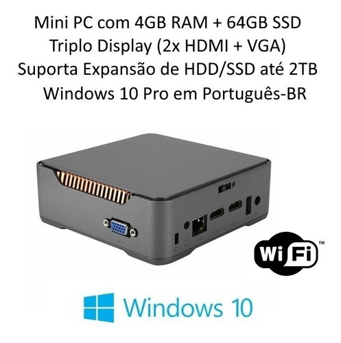 12 Unid Mini Pc Intel N3350 4gb Ssd 64gb Windows 10 Pro Wifi