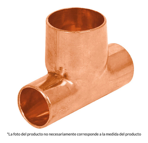 Tee Cobre Reducida 3/4' X 1/2' X 3/4' 49743 10 Pz