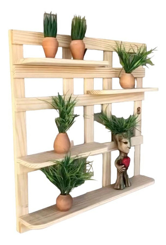 Soporte De Pared Para Plantas Suculentas Y Matas En Pino