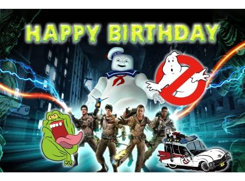 Pancarta De Cumpleaños Para Suministros De Fiesta De Fantasm