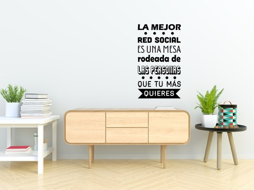 Imagen 1 de 2 de Vinilo Decorativo Frase Familia Decoración