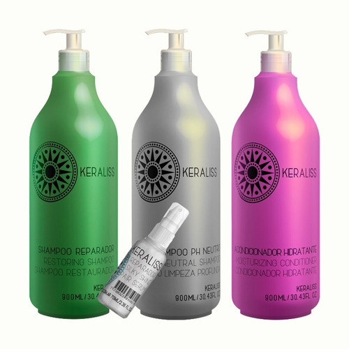 Kit Keraliss 2 Shampoo 1 Acondicionador 1 Serum