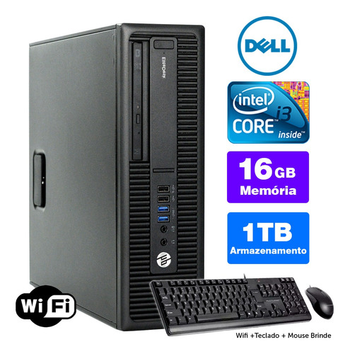 Imagem 1 de 5 de Desktop Usado Hp Compaq Sff I3 4g 16gb 1tb Brinde