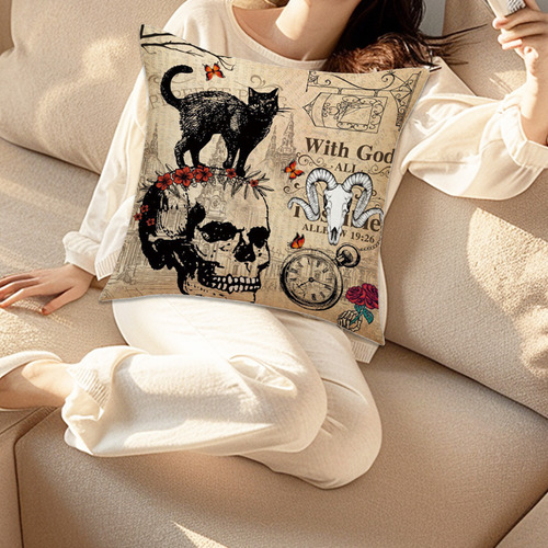 Set De Almohadas Decorativas De Halloween Hd, Estampado En L