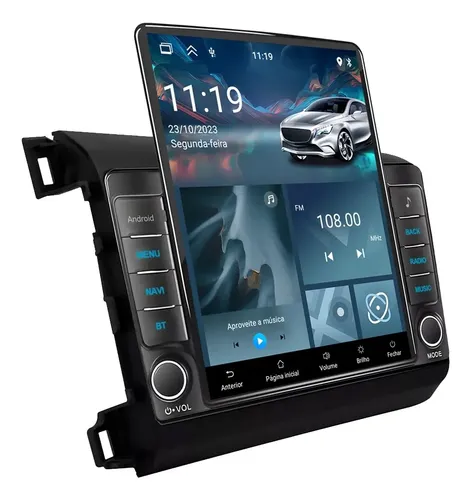 Multimidia Civic G9 12/16 Tesla 9,7p Android 32gb Carplay 15-16 Preto