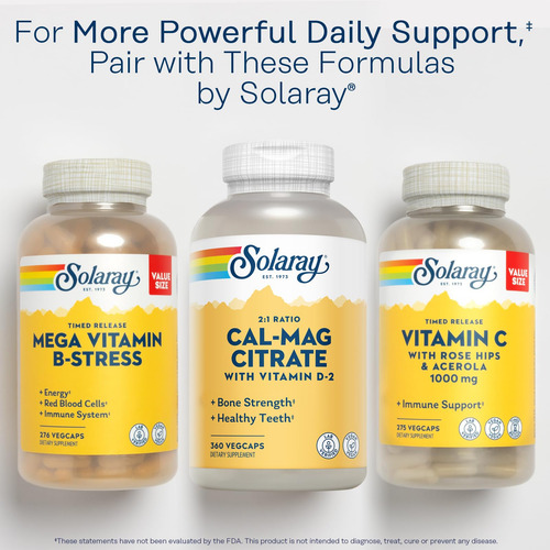 Solaray Cal-mag Citrate With Vitamin D 2:1 Capsules, 360 Cou