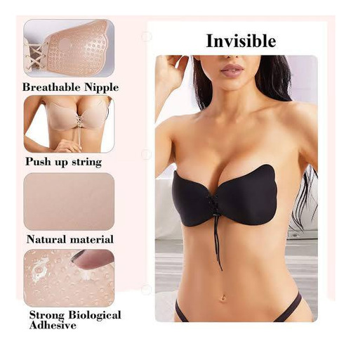 Bra Brasier Strapless Push Up Invisible Sin Tirante