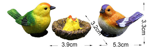 Figuras Decorativas De Pájaros, Minifiguras De Pájaros De