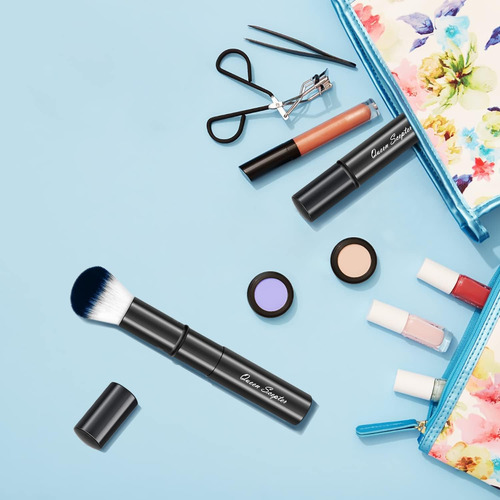 Brocha De Maquillaje Kabuki Retráctil, Brocha Para Colorete