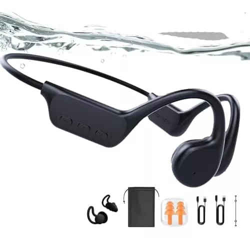 X7 Ipx8 Natación impermeable Conducción ósea Auriculares Auriculares Oído  abierto Auriculares inalámbricos de conducción ósea con micrófono para nadar