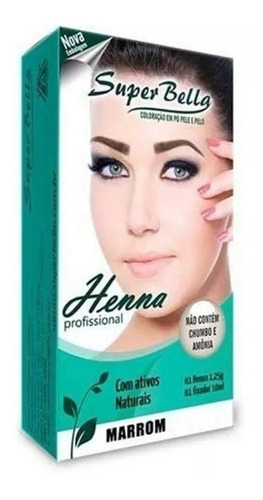  Kit Henna Para Sobrancelhas Super Bella - !! Tom Marrom