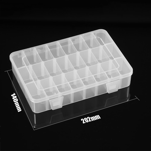 * Caja Organizadora De Joyas De Plástico, 24 Rejillas,