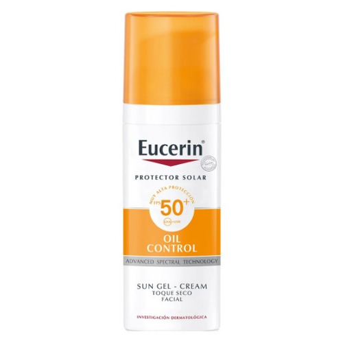 Imagen 1 de 1 de Protector solar Eucerin Oil Control FPS 50 Toque Seco en gel crema de 50 mL