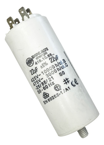 Capacitor Lavarropas 22 Uf Ducati Italiano 