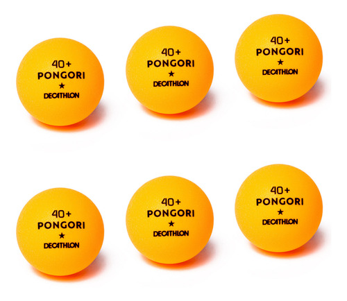 Pelotas De Ping Pong De 40+ Ttb 100 (6) Pongori Color Naranja