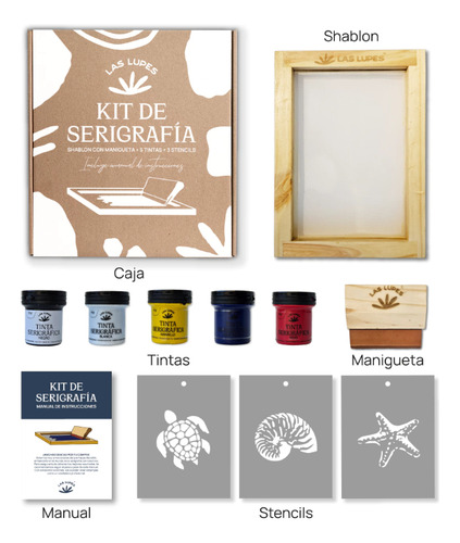 Kit De Serigrafía Artesanal Completo + Instructivo Maritimo