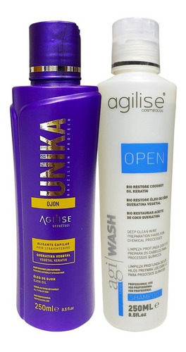 Imagem 1 de 4 de Progressiva Agilise Unika 250ml Ganhe Shampoo Open 250ml