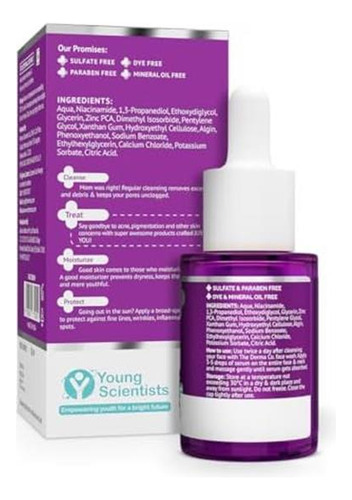 O Soro Da Face De Niacinamida De Derma Co A 10% Para Marcas