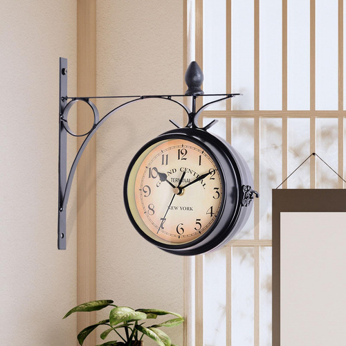 Reloj De Reloj Montado En La Pared De Doble 42x9x41cm
