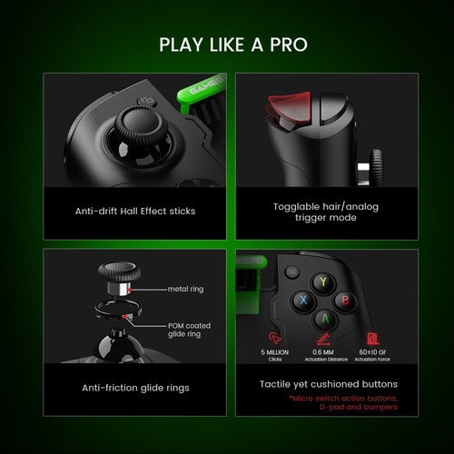 Gamepad Móvil Gamesir X4a Con Bluetooth Y Barra De Efecto Ha