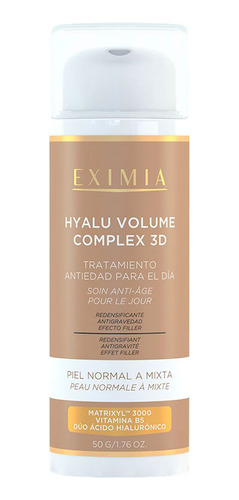 Eximia Hyalu Volume Complex 3d Crema De Día Antiedad Antiarrugas Pieles Normales A Mixtas