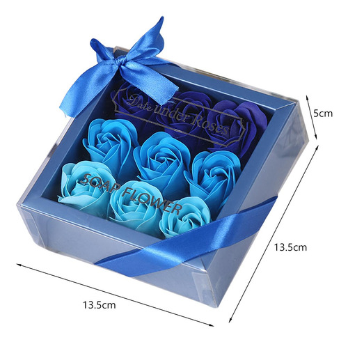 Jabón Perfumado Con Caja De Regalo Regalo Degradado Azul
