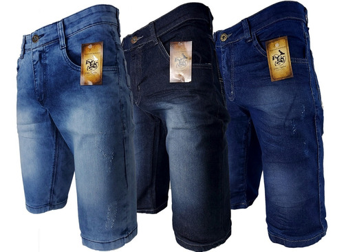 3 Bermuda Jeans Masculina Envio Imediato C/ Nota Fiscal