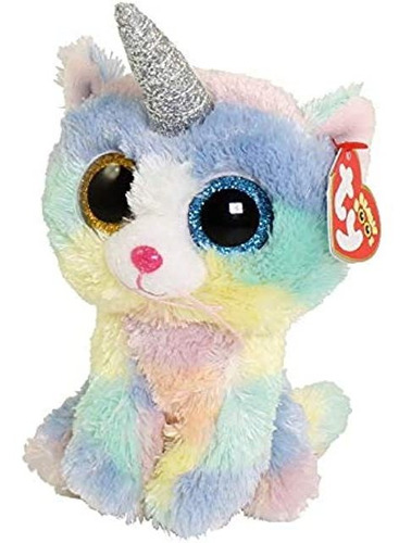 Ty Beanie Boos Heather Uni-kitty De 6 Pulgadas, Peluche Per