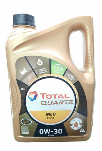 Aceite Total Quartz Ineo First 0w30 Sintético 4 Litros